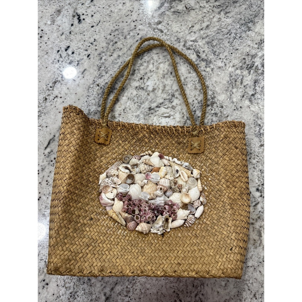 Sea‎ Shell Woven Straw Large Bag Beach Bag